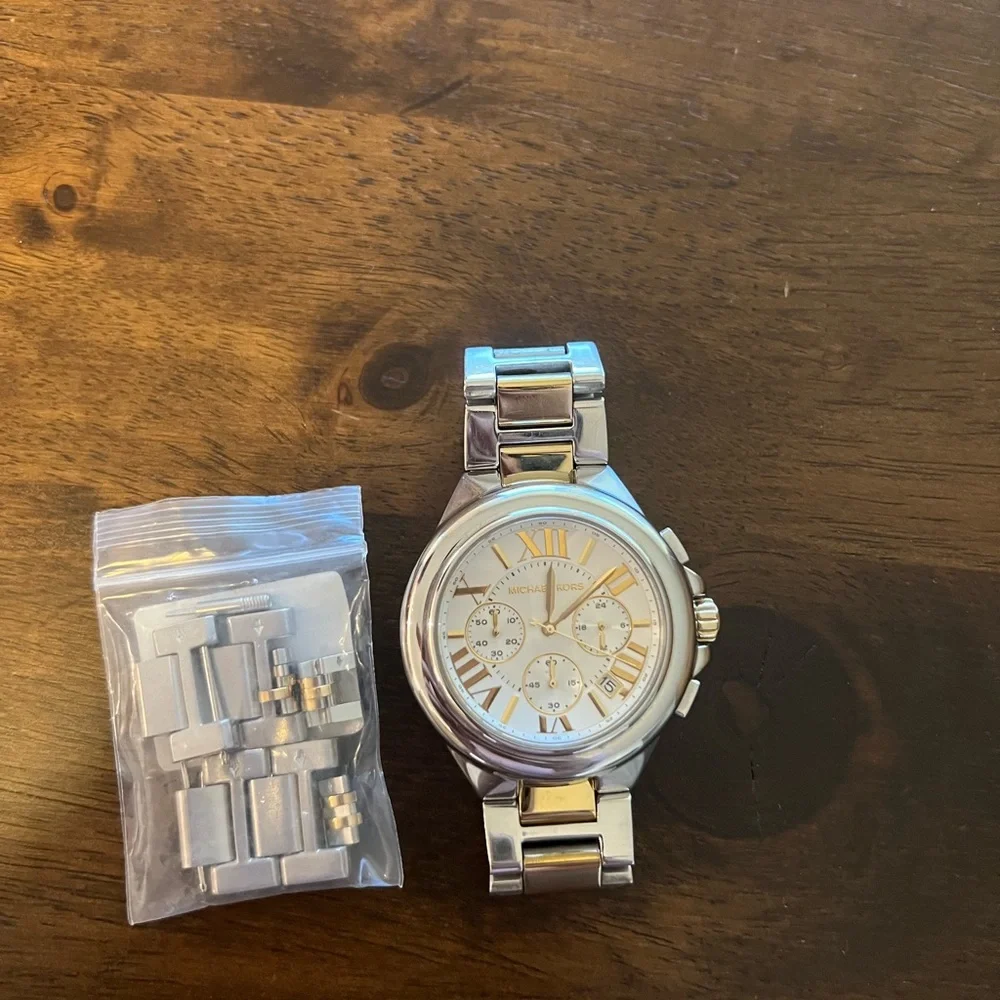 Authentic Michael Kors Silver and Gold Women’s Watch - Picture 4 of 5